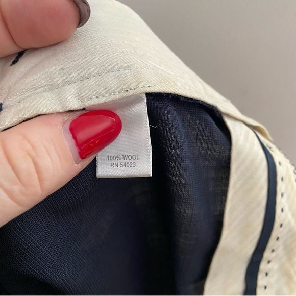 Banana Republic Pants Martin Fit Navy Blue Business Casual Neutral Wool - Picture 6 of 9